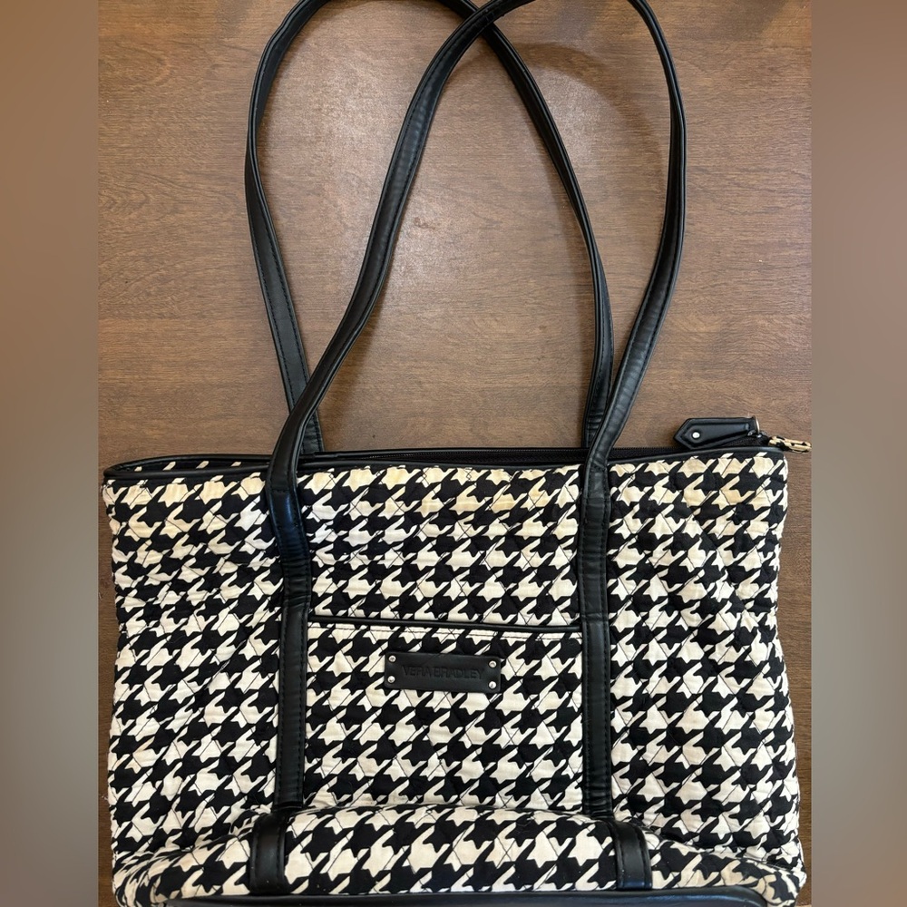 Vera Bradley Houndstooth Print Shoulder Tote Bag